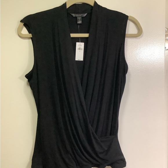 Banana Republic Black Wrap Blouse - Picture 1 of 4
